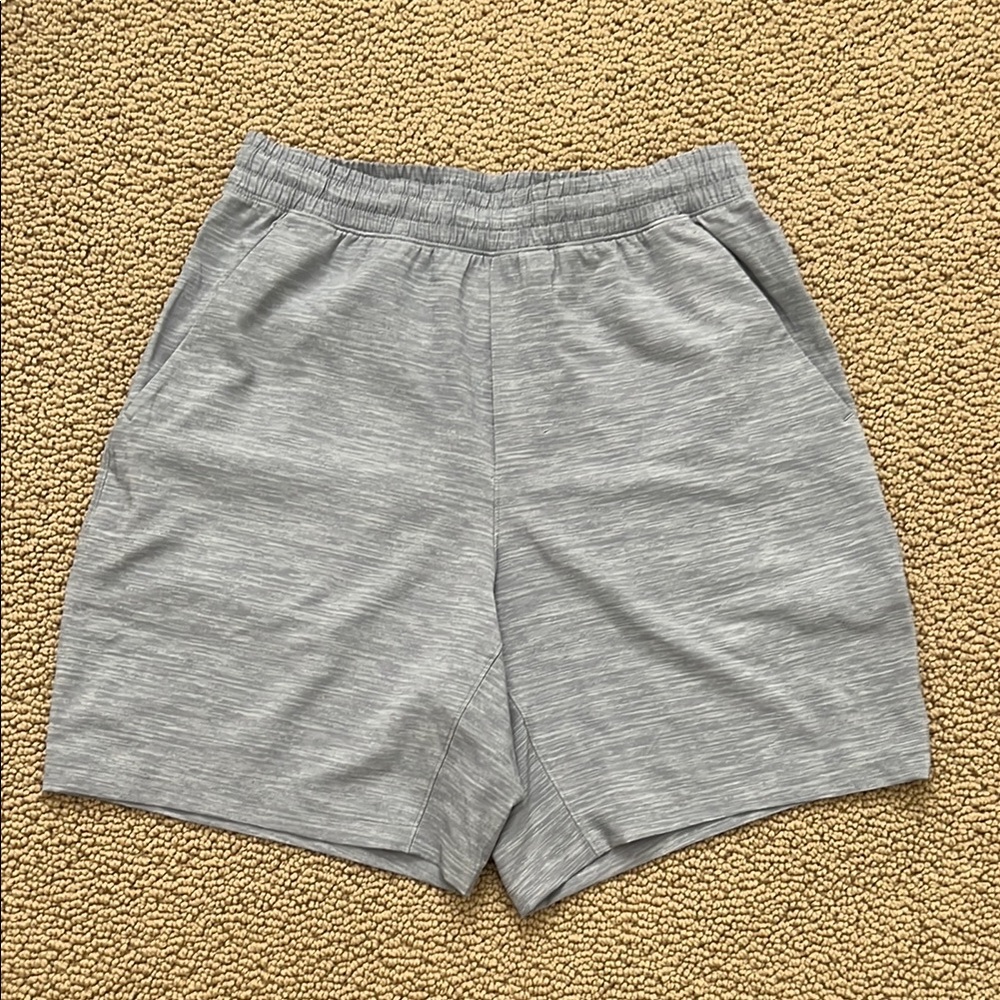 Lululemon Athletica Light Heather Gray Athletic Shorts
